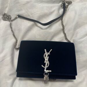 SAINT LAURENT VELVET EVENING BAG